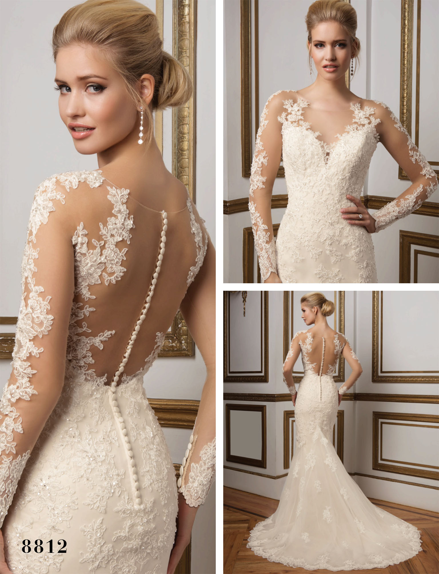 beaded low back wedding dress